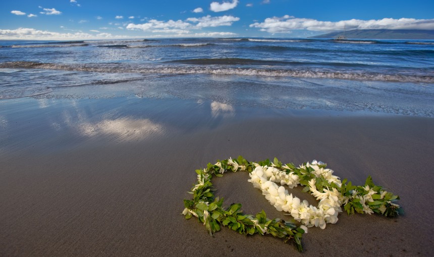 Hawaiian wedding lei