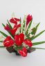 red anthurium ginger orchids - With Our Aloha