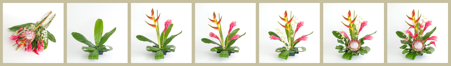 With Our Aloha - Akala.Hula.DIY.tropical.arrangement