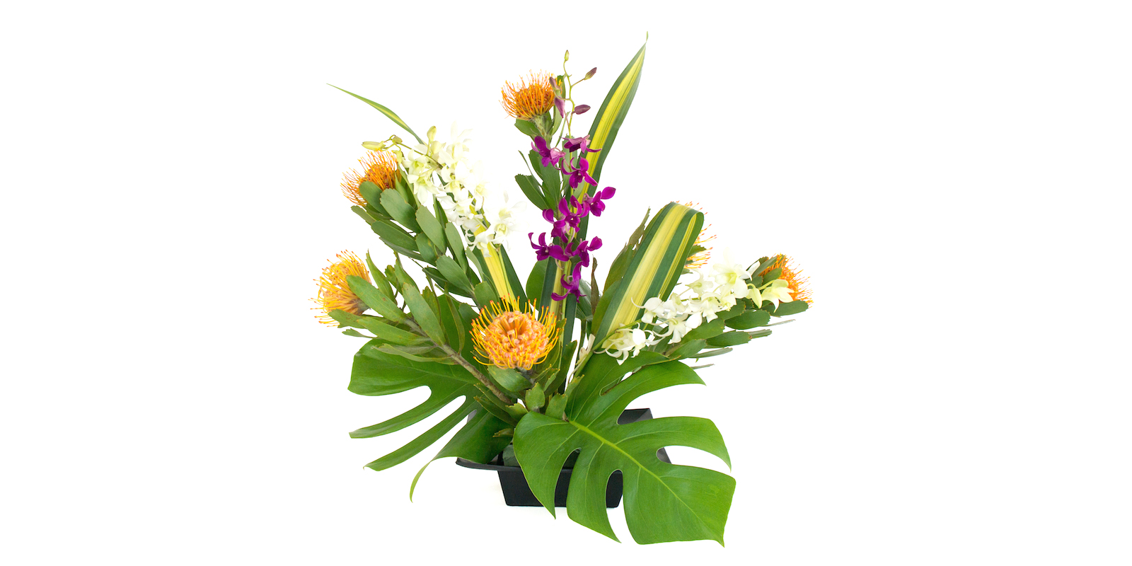 hawaiian flower assortment pincushions and orchids