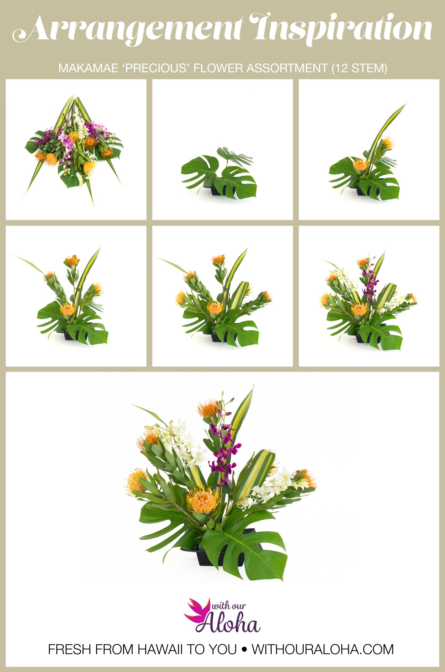 How to arrange Hawaiian flowers January - With Our Aloha