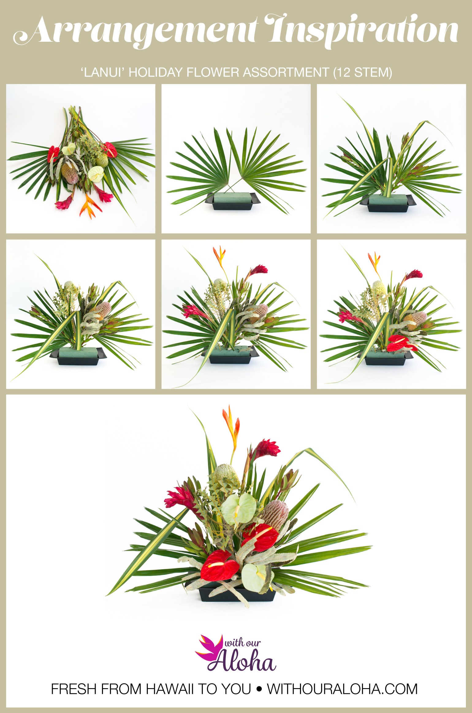 Hawaiian Christmas Flowers DIY - With Our Aloha