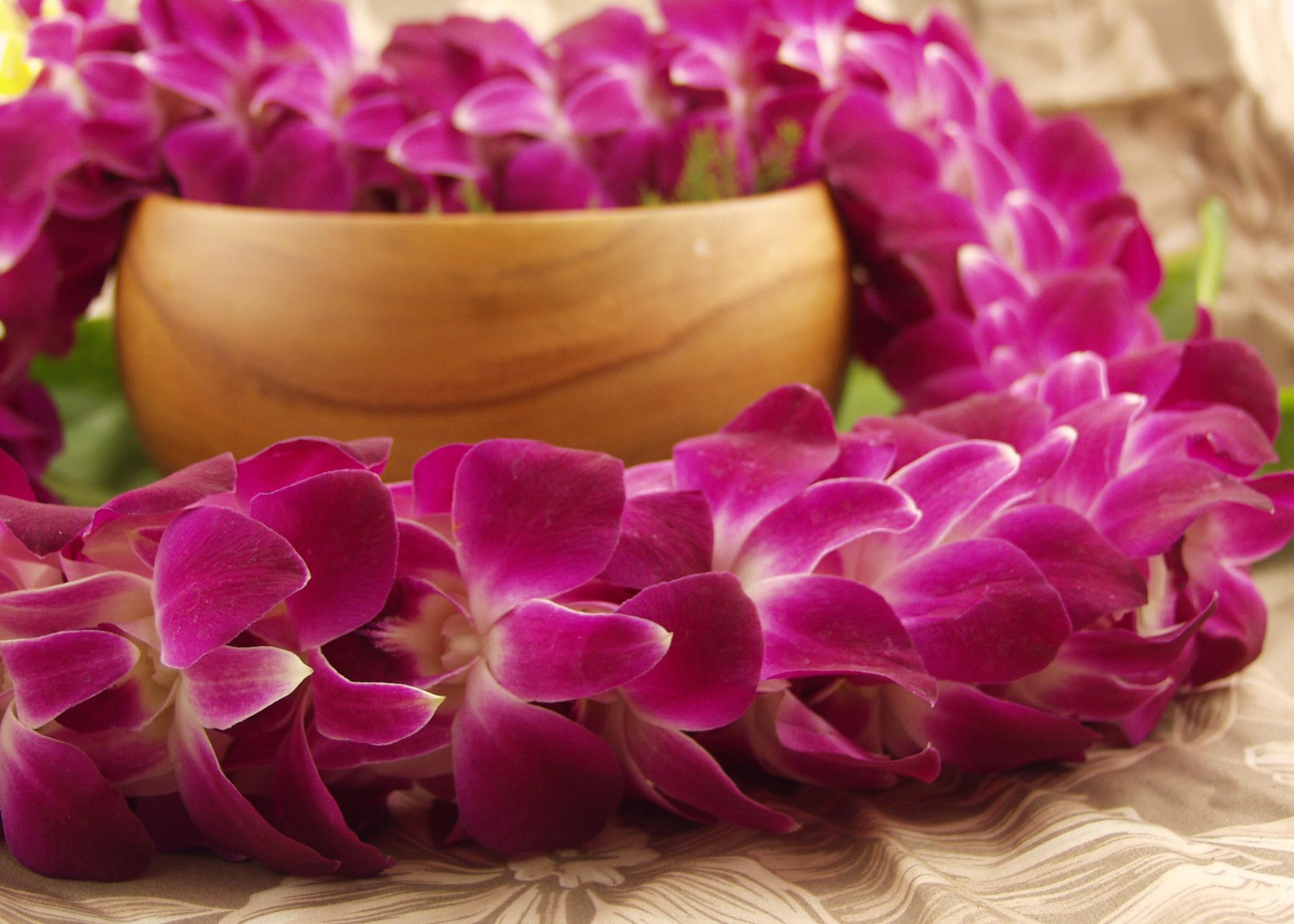 Triple Purple Lei triple lei purple orchid