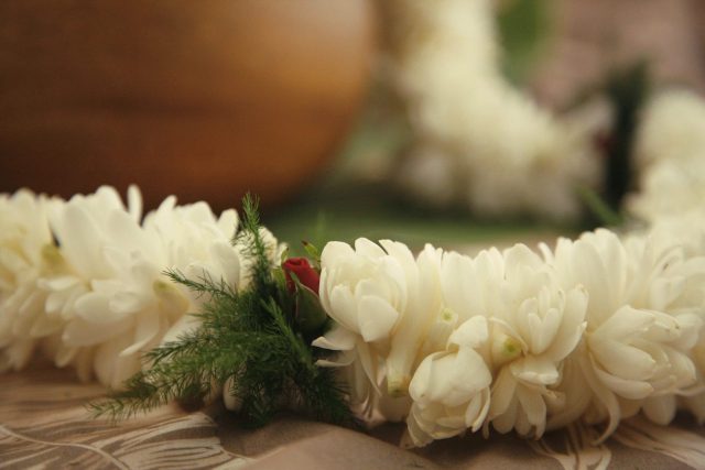 tuberose lei fragrant white double size