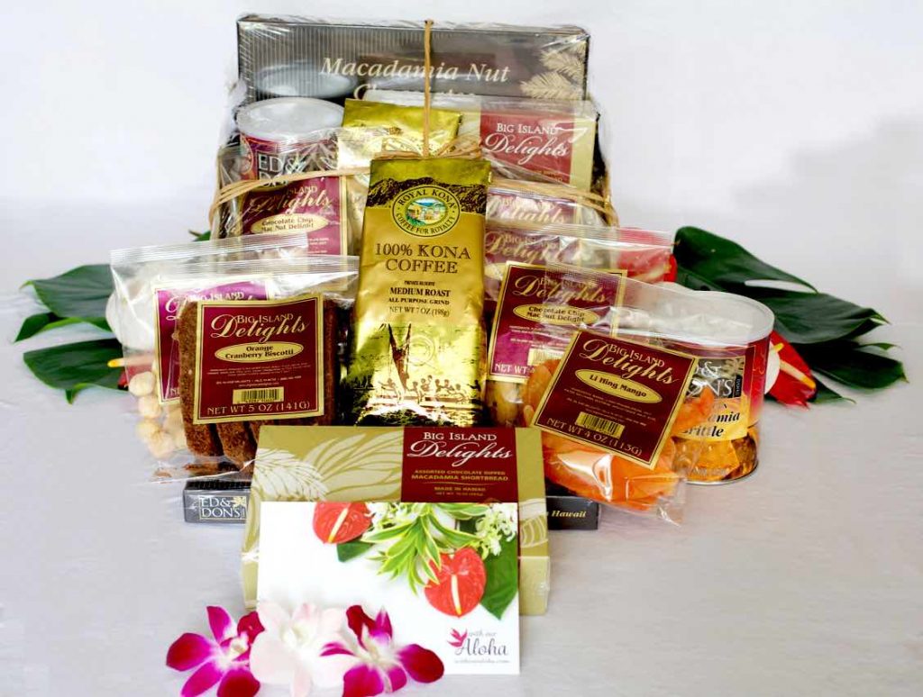 Big Island Hawaiian Gift Baskets and Bags with Local Treats