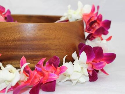 Red and White Graduation Lei