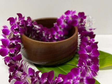 Large purple orchid lei called Adele