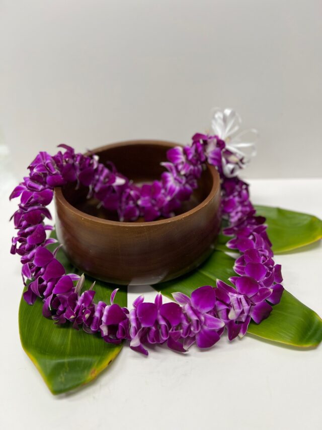 Hawaiian Bernice Lei purple orchids